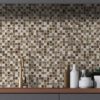 BA1123-brown metal glass modern kitchen backsplash tile