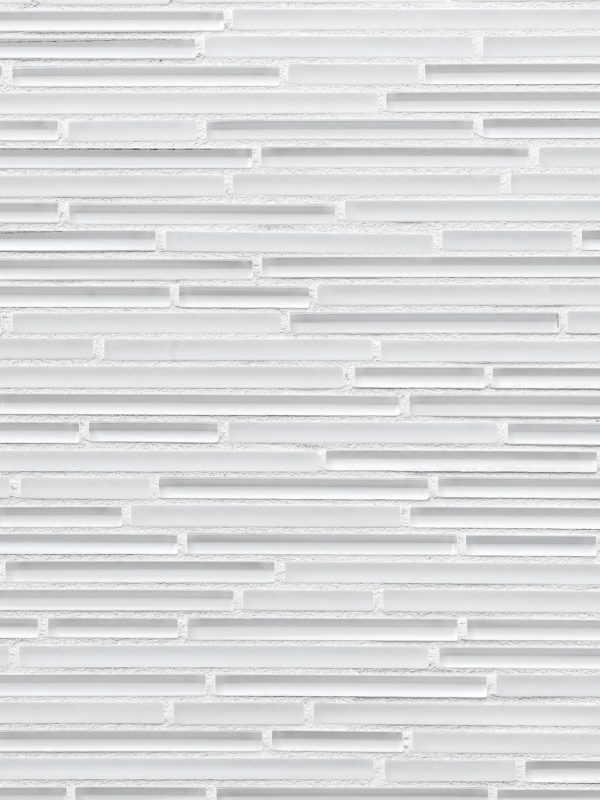 Modern White Thin Glass Mosaic Backsplash tile BA1164 2