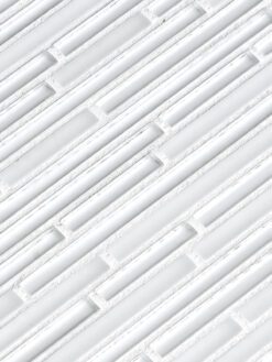 Modern White Thin Glass Mosaic Backsplash tile BA1164 4