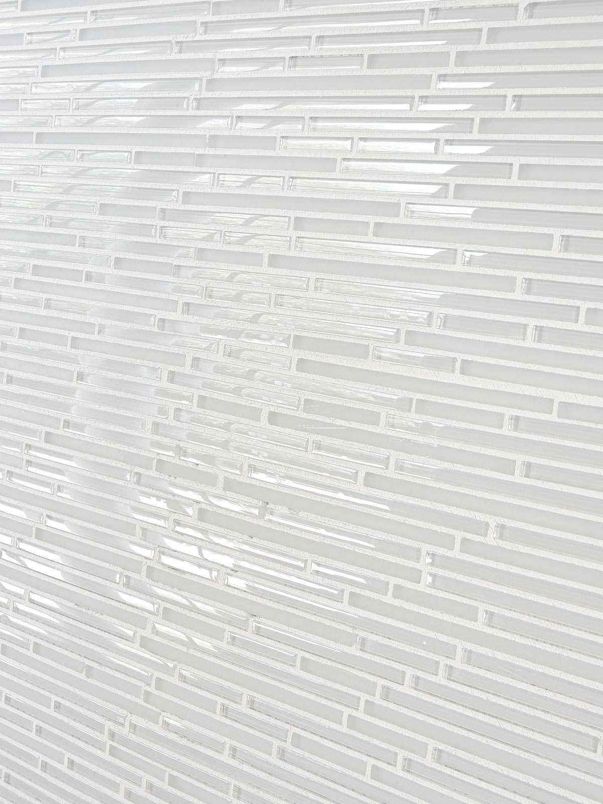 Modern White Thin Glass and Mosaic Backsplash tile BA1164 1
