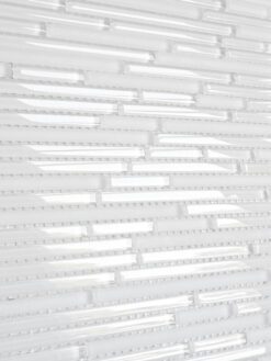 Modern White Thin Glass and Mosaic Backsplash tile BA1164 3