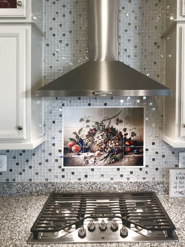 Modern White Glass Metal Kitchen Backsplash Tile 