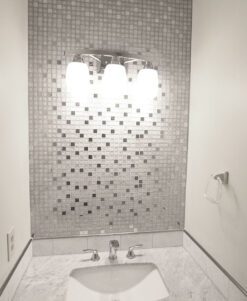 modern glass metal bathroom mosaic