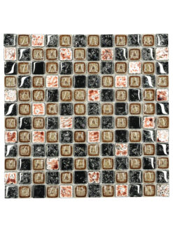 Black Brown Glass Mosaic Tile BA1194