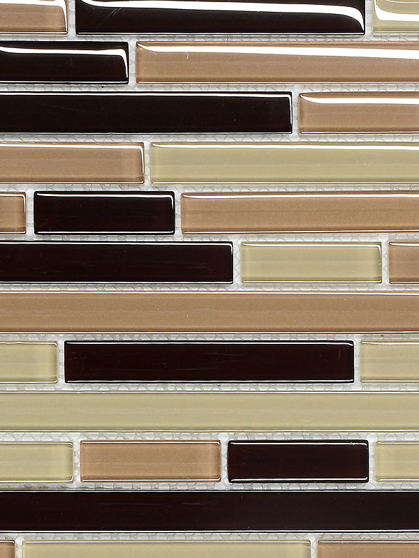 Brown Beige Glass Mosaic Kitchen Backsplash Tile | Backsplash.com