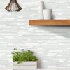 Elegant white marble glass kitchen backsplash tile BA1012 from Backsplash.com