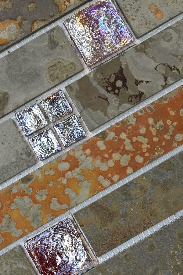 Brazilian Rusty Slate Subway Glass Backsplash Tile BA1046