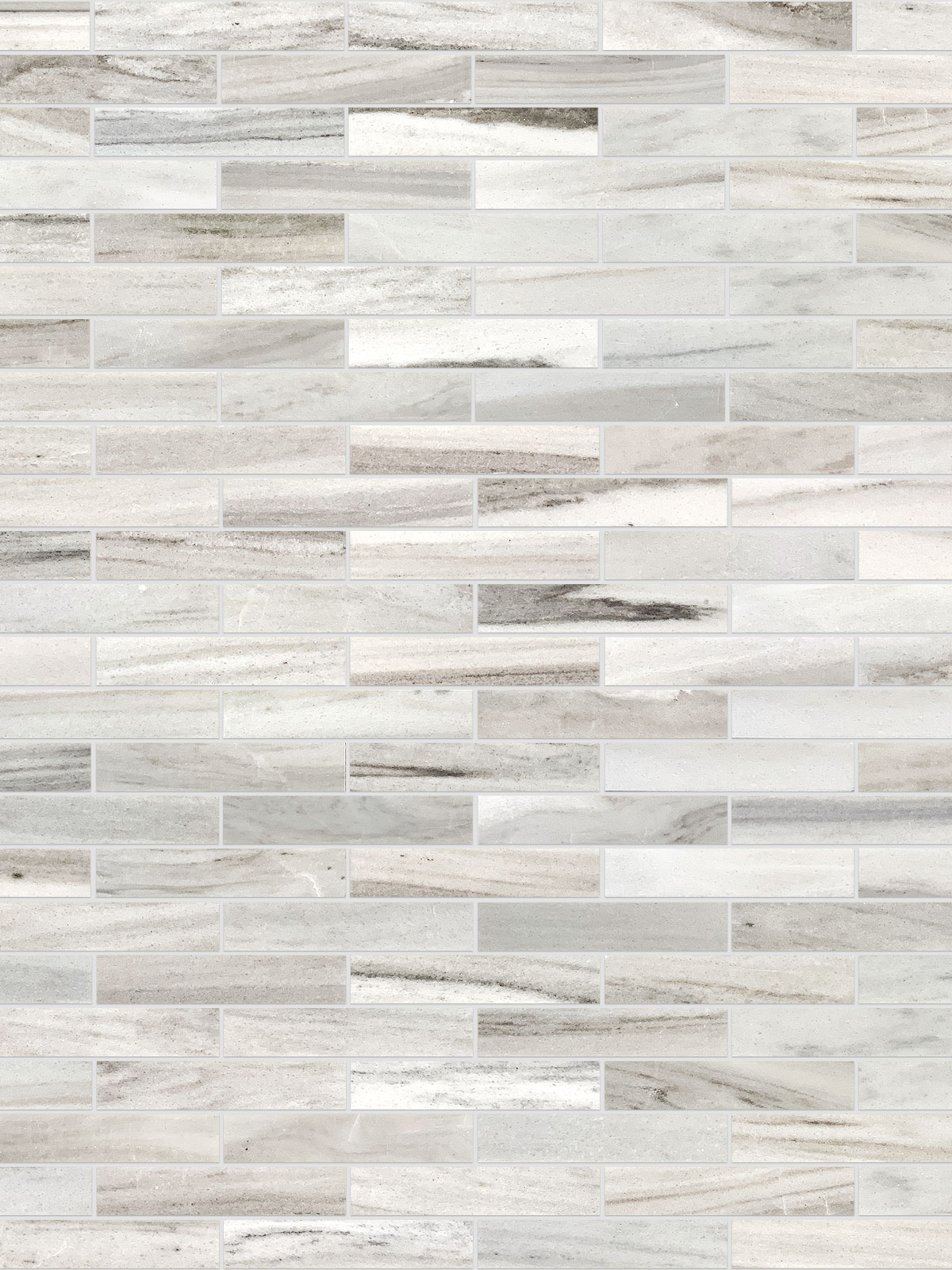 BA1034 Modern subway white gray brown marble mosaic backsplash tile