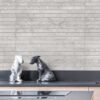 Modern gray limestone long backsplash tile BA1038