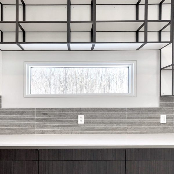 Modern kitchenwith gray backsplash BA1038