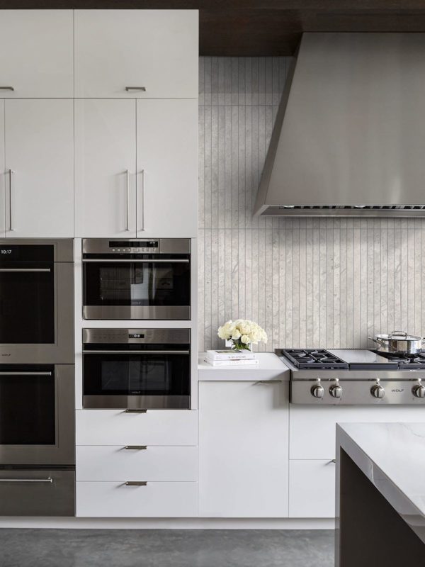 Modern white gray kitchen backsplash tile BA1038