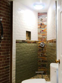 Slate Burgundy Glass Mosaic Tile Bathroom Shower BA1026