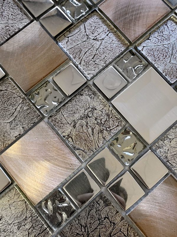 BA62010 Copper gray metal glass backsplash tile 7