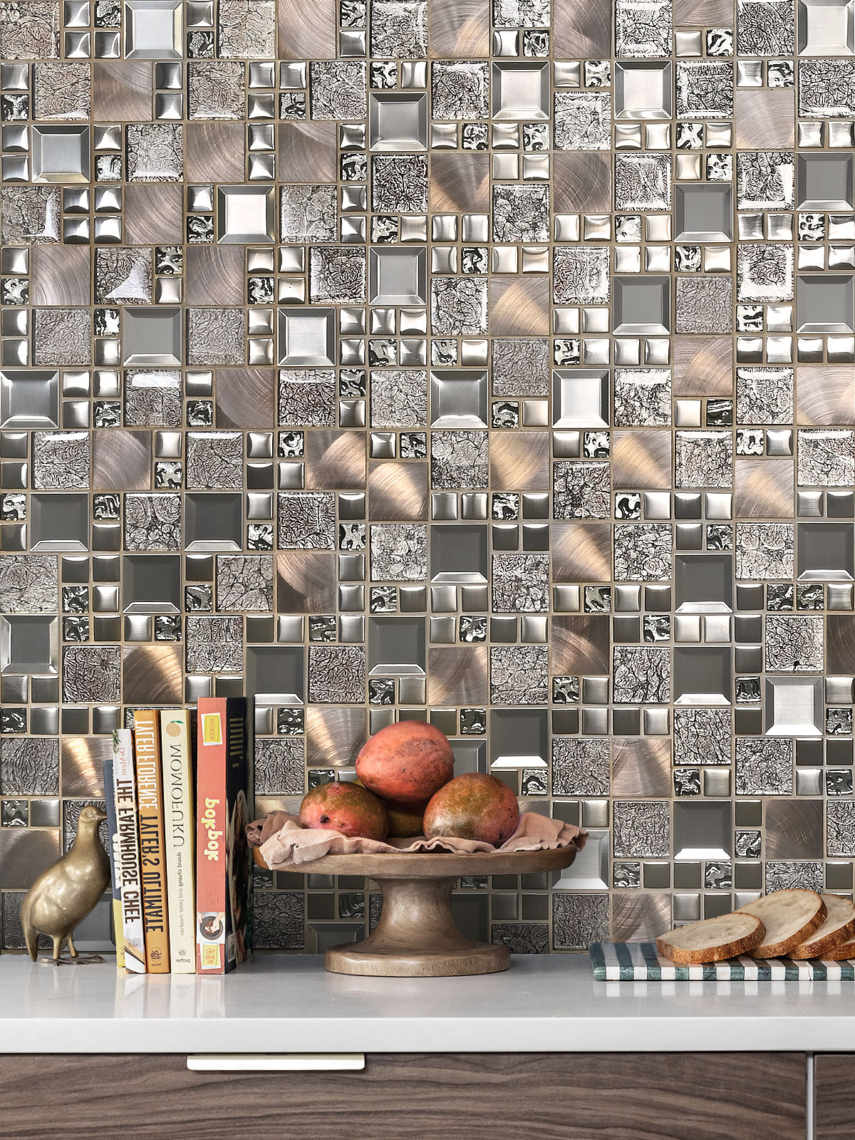 Metal Backsplash Tile - (Modern Look!) Stainless Steel