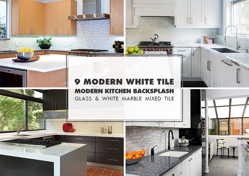 9 WHITE MODERN BACKSPLASH Ideas  Glass Marble Mosaic Tile
