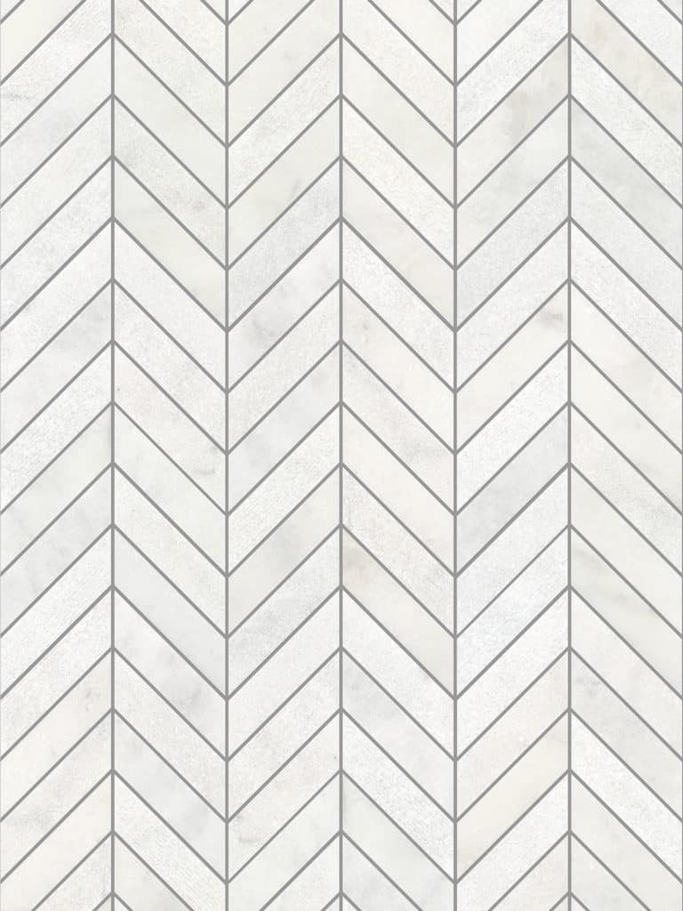 White Modern Marble Chevron Backsplash Tile
