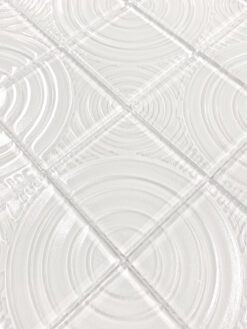 White glass mosaic backsplash pattern design BA64001 3