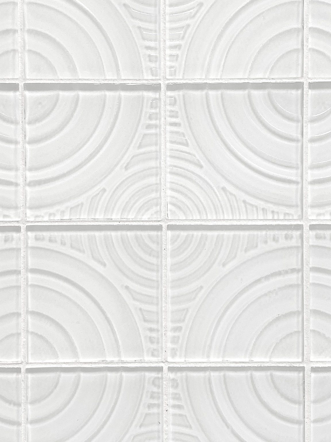 White Glass Bacskplash Tile ( Pattern Design ) Elegant Look!