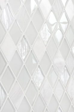 Elegant White Glass Marble Backsplash Tile BA62046 8
