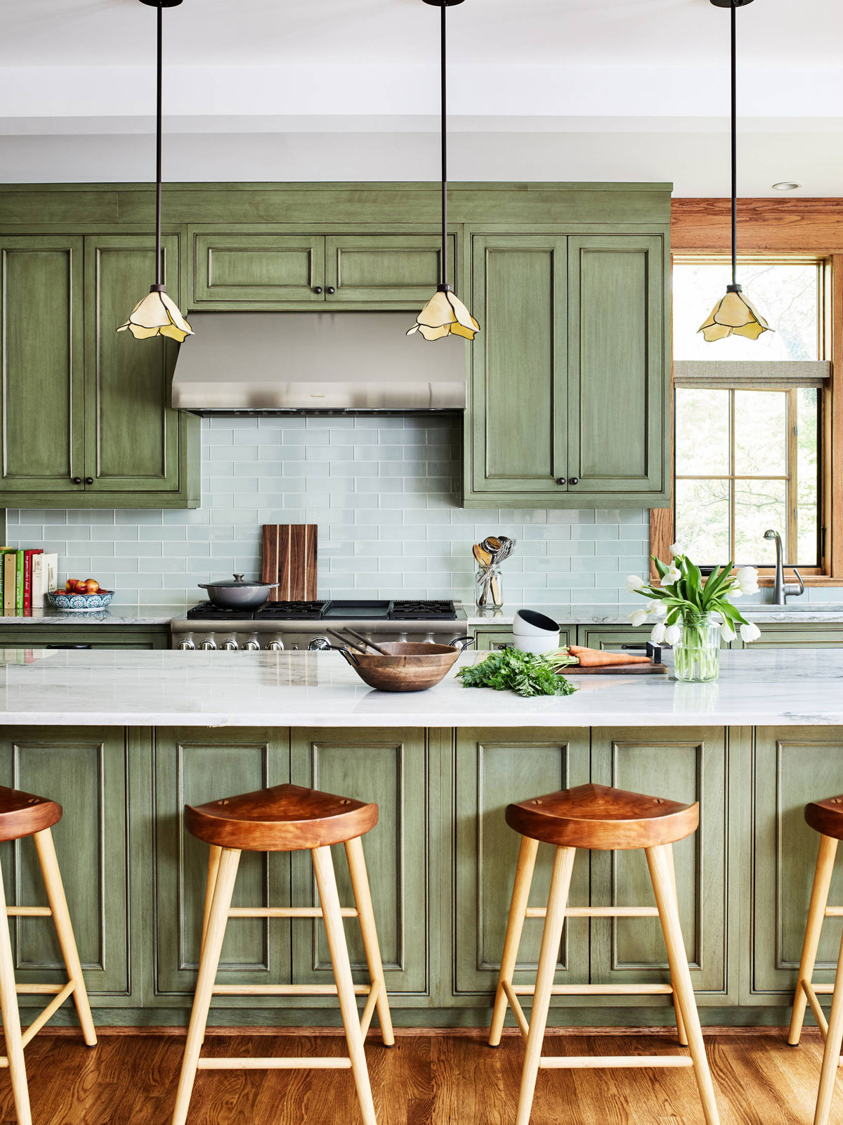 Green Kitchen Cabinet Green Backsplash Ideas
