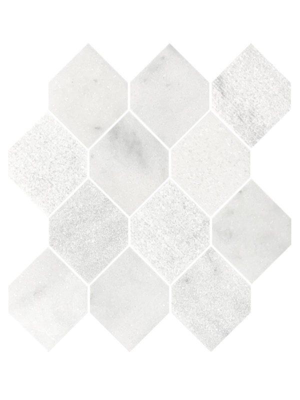 White Gray Marble Backsplash Tile BA630112