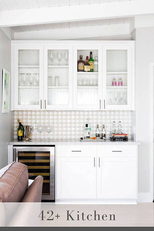 white bar cabinet