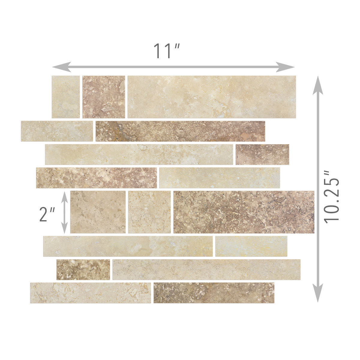 Travertine Backsplash Tile Size BA1024