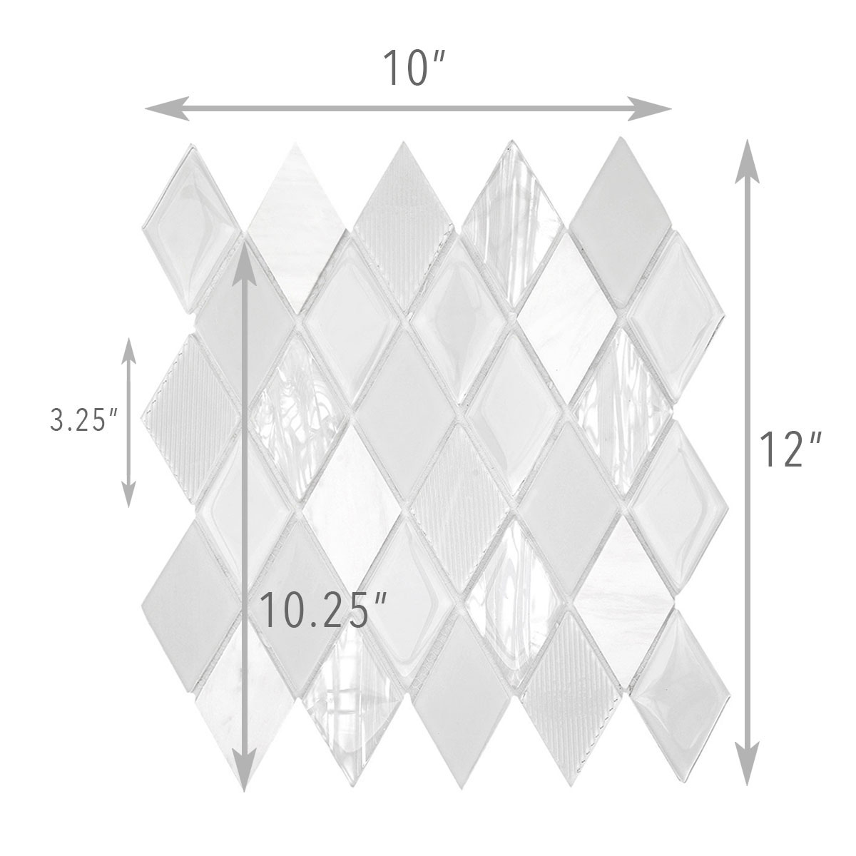Elegant White Glass Marble Backsplash Tile Size BA62046 1