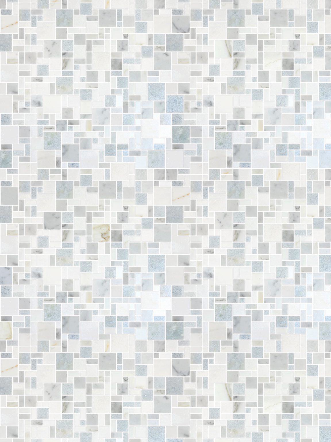 Blue White Light Color Marble Mosaic Backsplash Tile