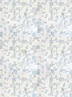 Blue White Marble Mosaic Backsplash Tile BA7001 4