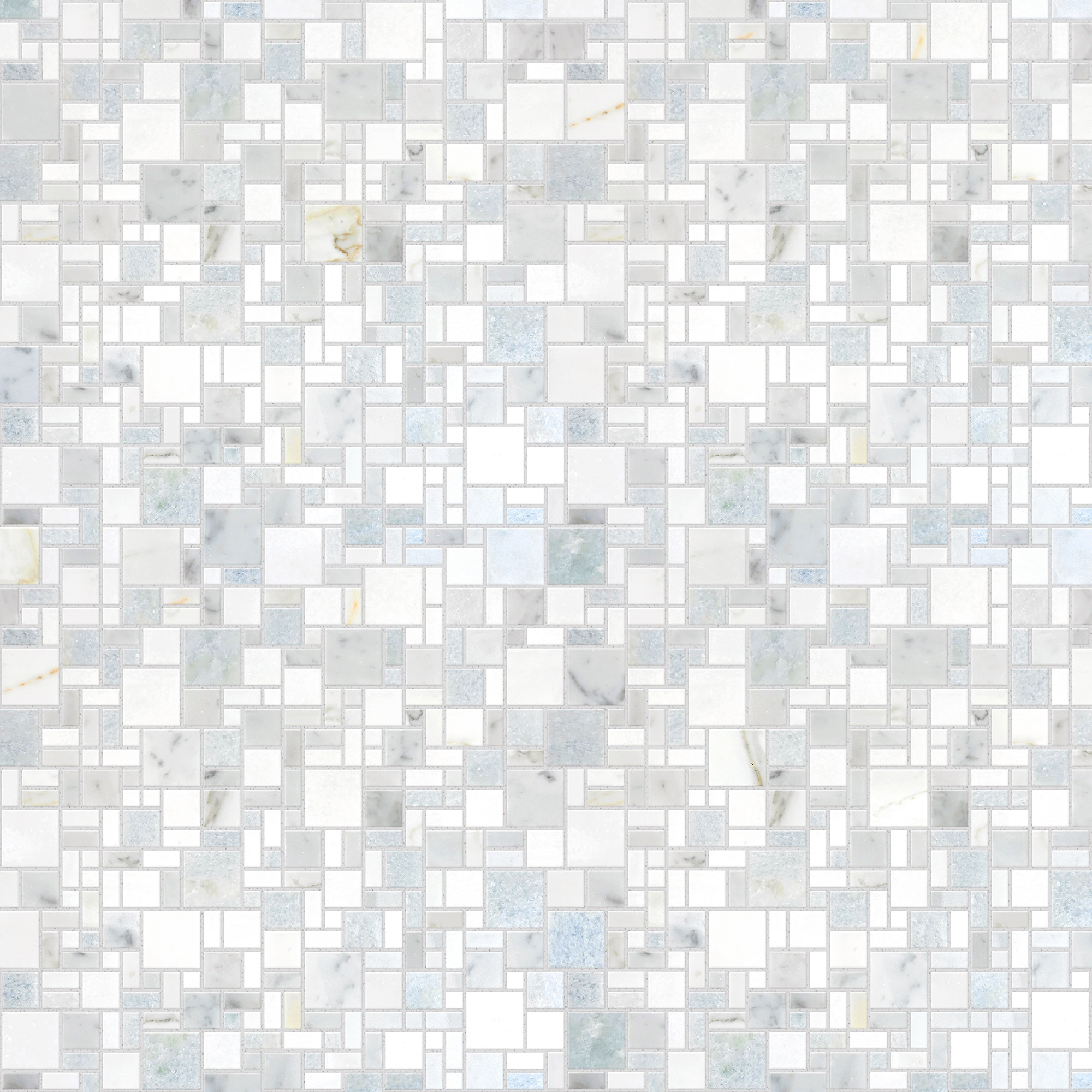 Blue White Marble Mosaic Backsplash Tile BA7001 7