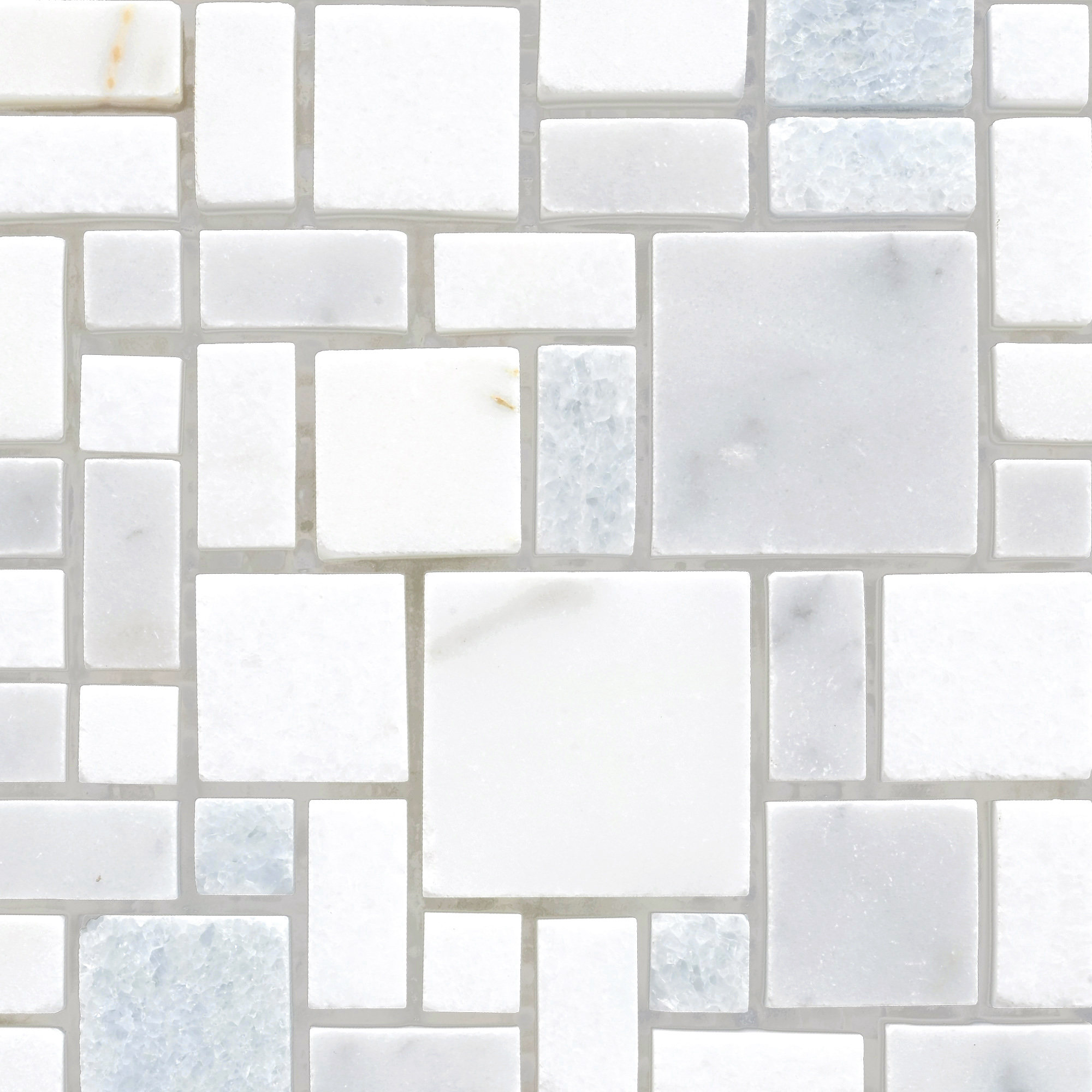 Blue White Marble Mosaic Backsplash Tile BA7001 8
