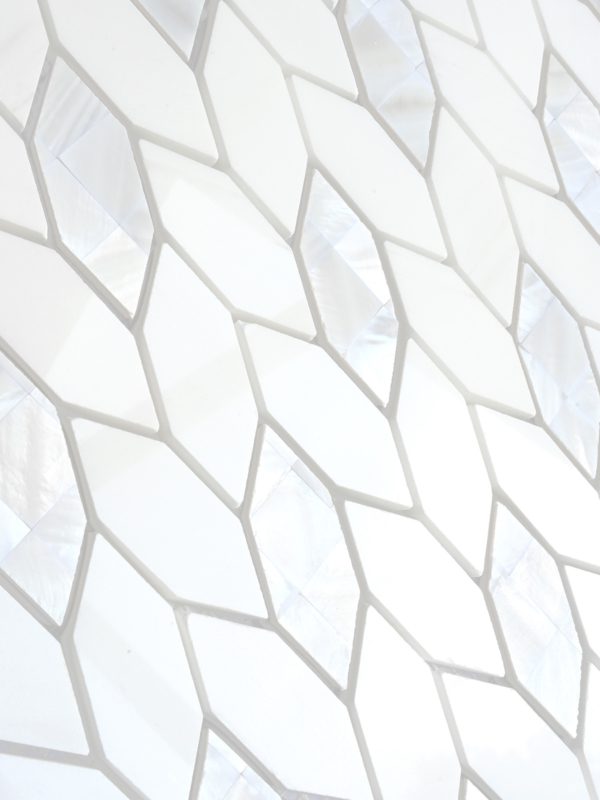 Luxury White Mother of Pearl Marble Backsplash Tile BA7005 3