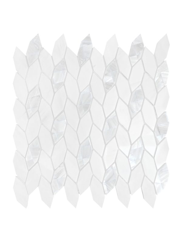 Luxury White Mother of Pearl Marble Backsplash Tile BA7005 5