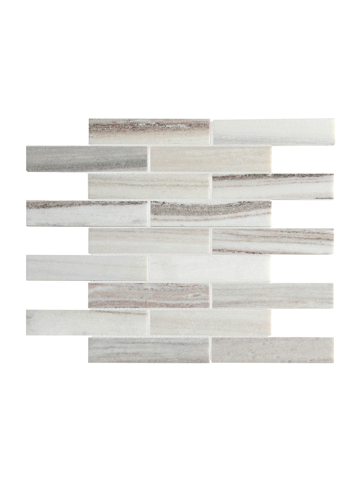 Modern Subway Rosewood and Gray Marble Mosaic Backsplash Tile BA6315 1