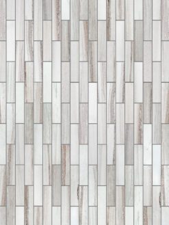 Modern Subway Rosewood and Gray Marble Mosaic Backsplash Tile BA6315 2