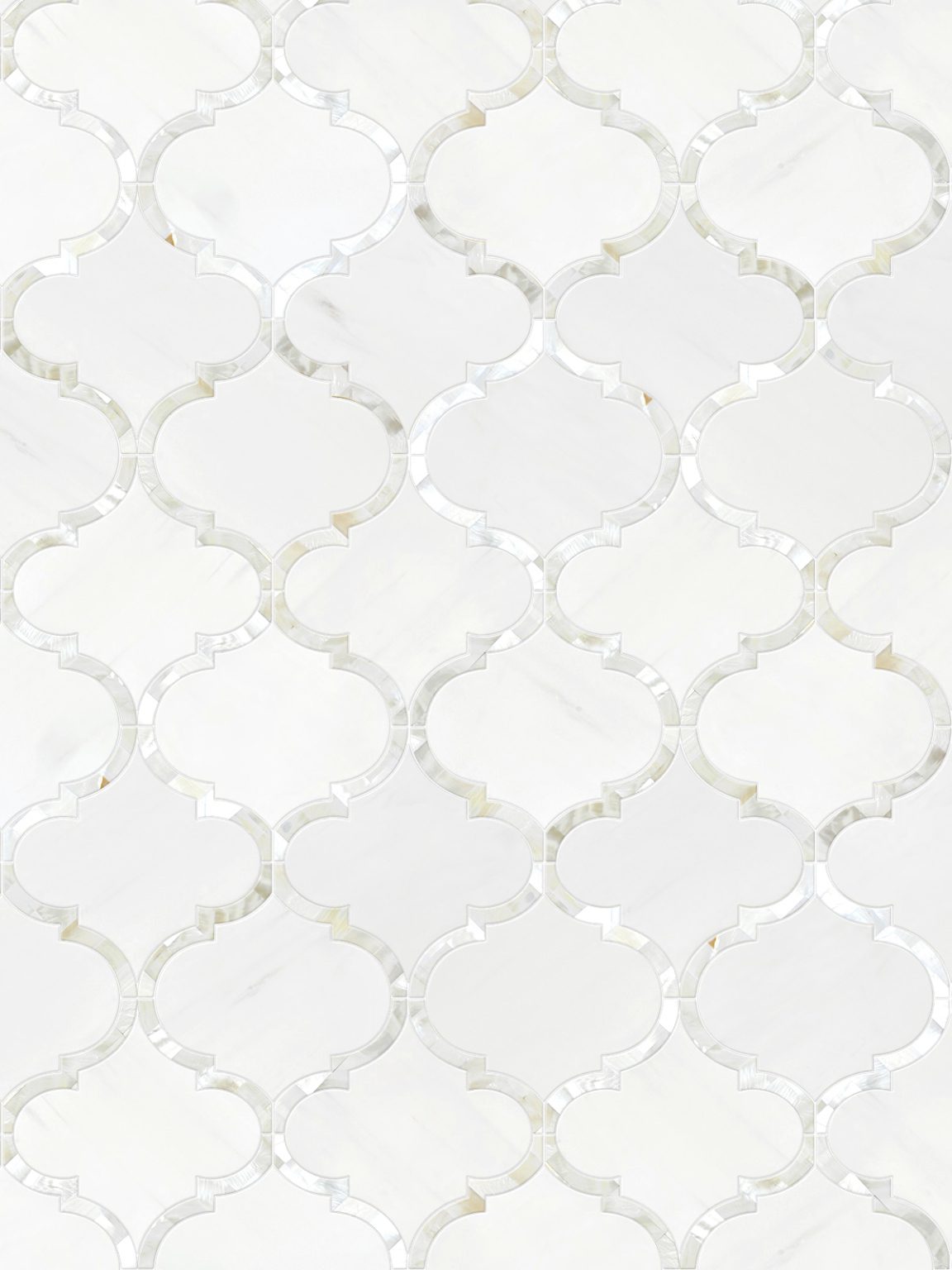 Mother of Pearl Waterjet White Mosaic Backsplash Tile