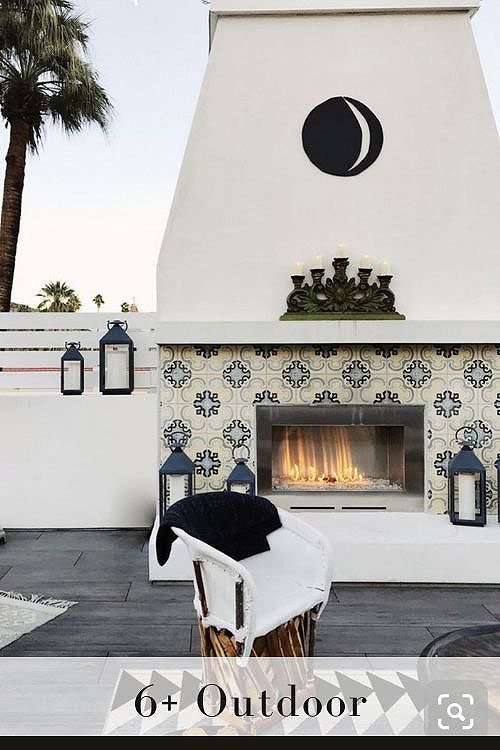 Outdoor Fireplace Tile Ideas