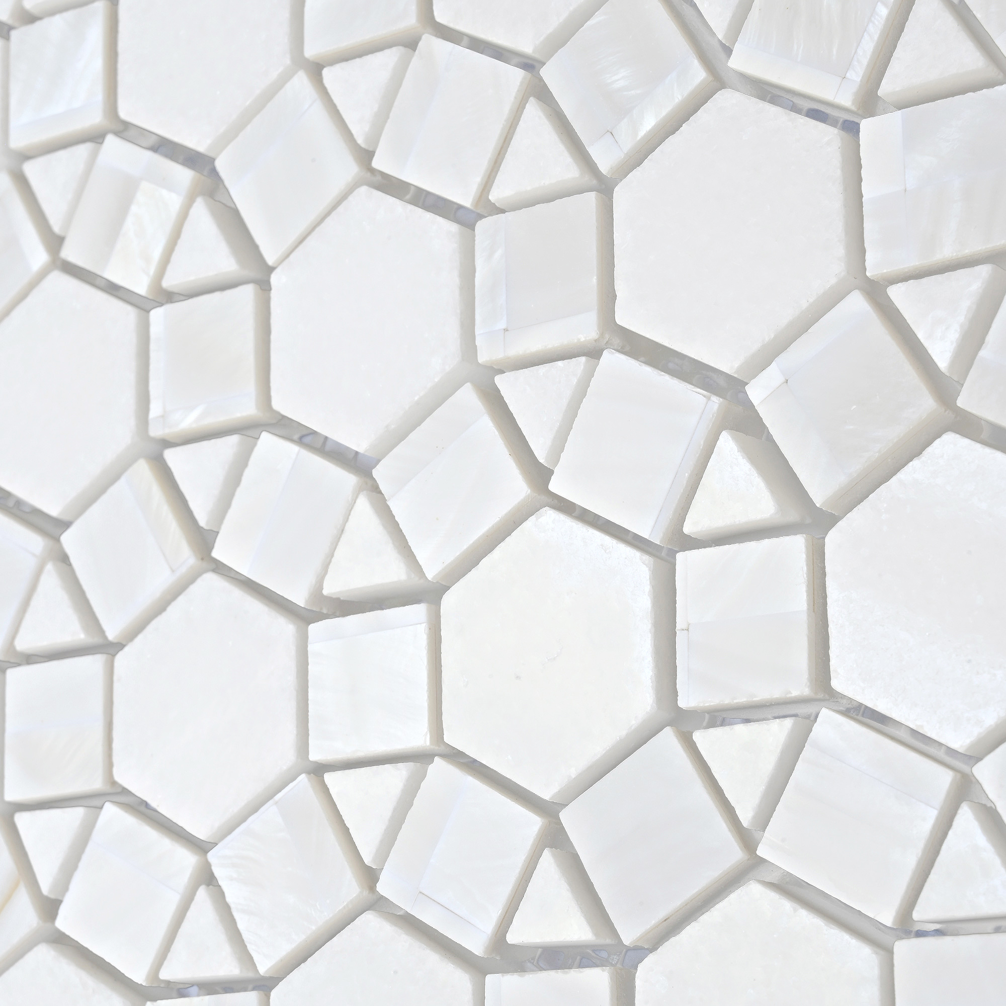 Pearl White Marble Mosaic Backsplash Tile BA7002 10