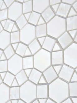 Pearl White Marble Mosaic Backsplash Tile BA7002 3
