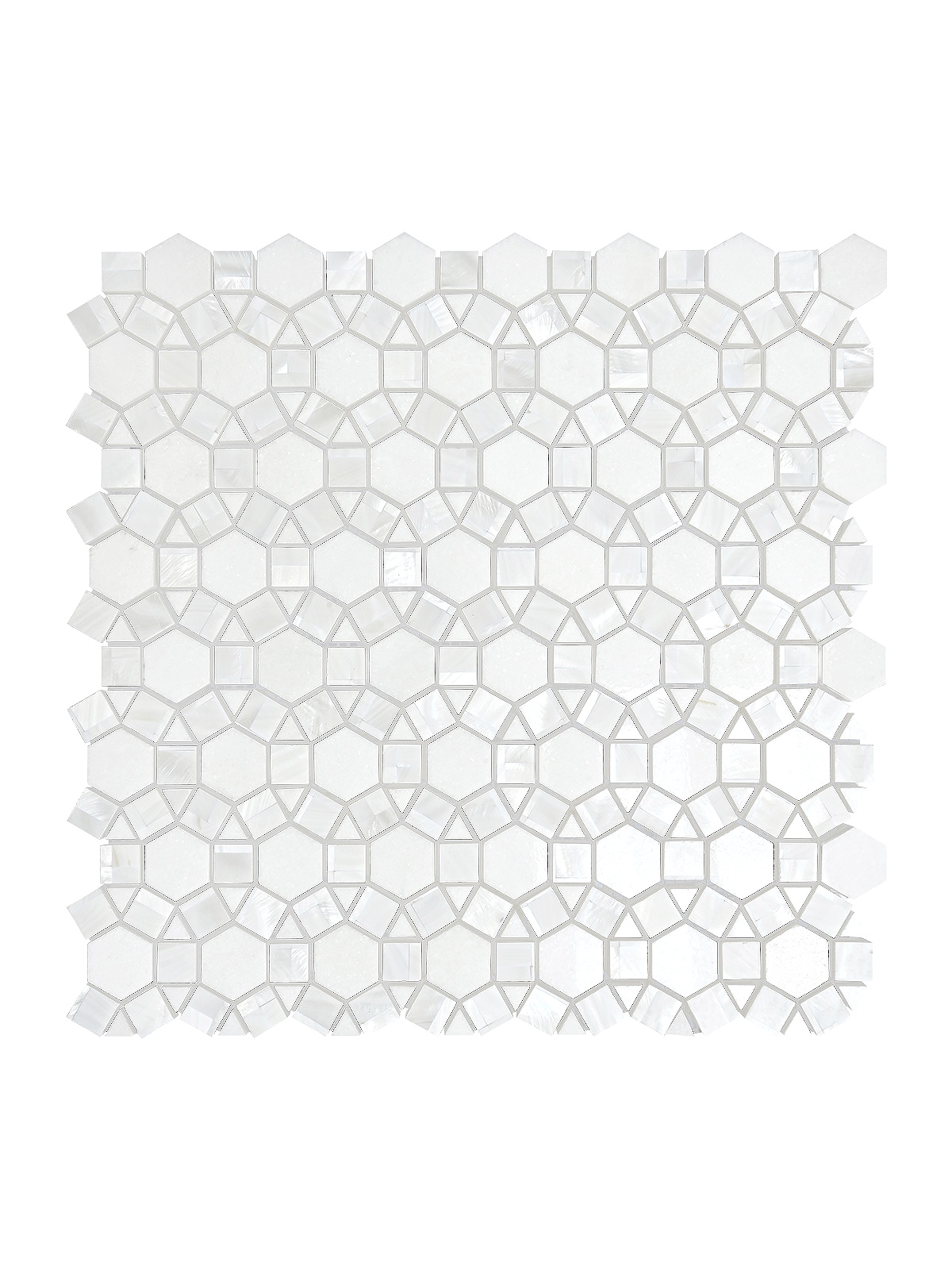 Pearl White Marble Mosaic Backsplash Tile BA7002 4