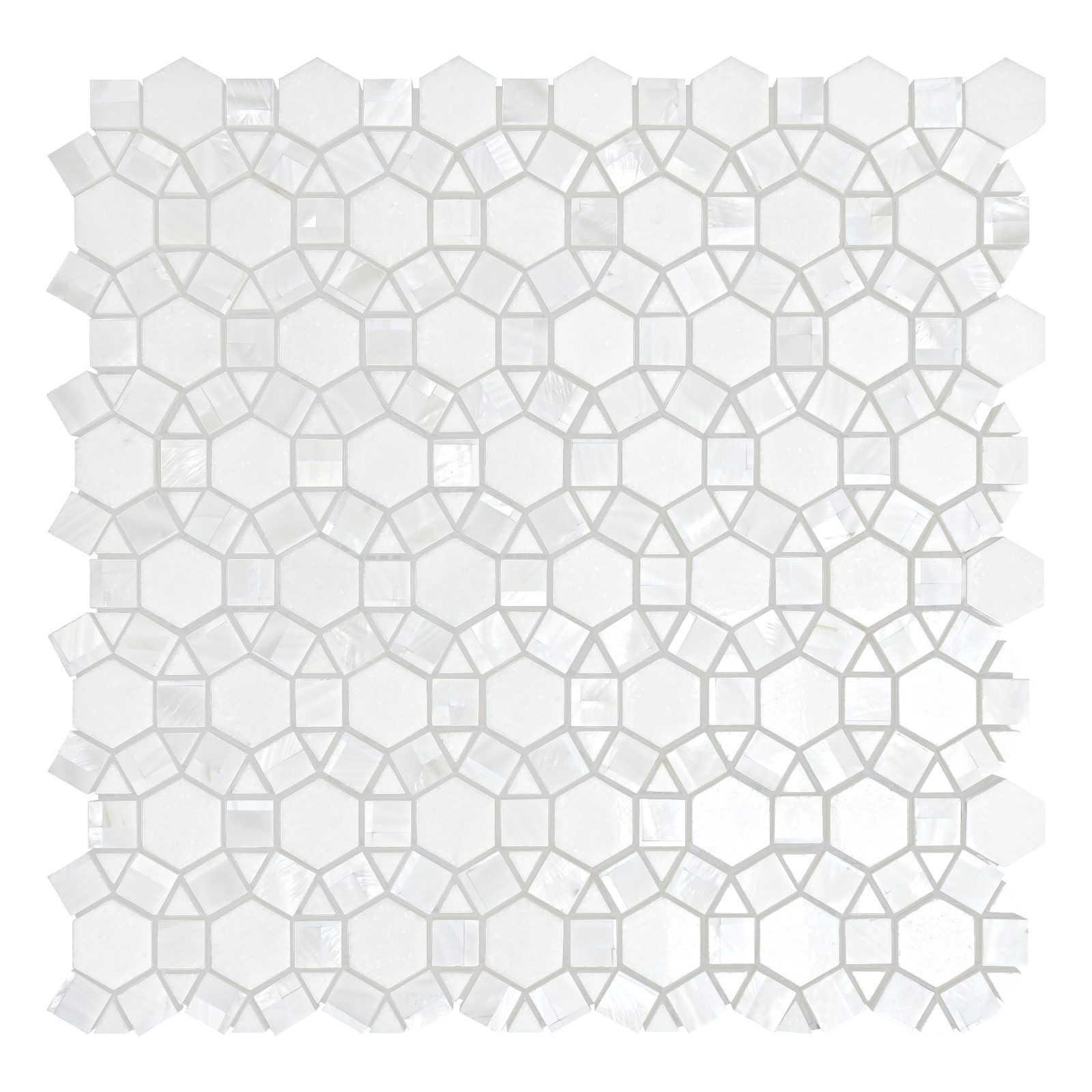 Pearl White Marble Mosaic Backsplash Tile BA7002 8