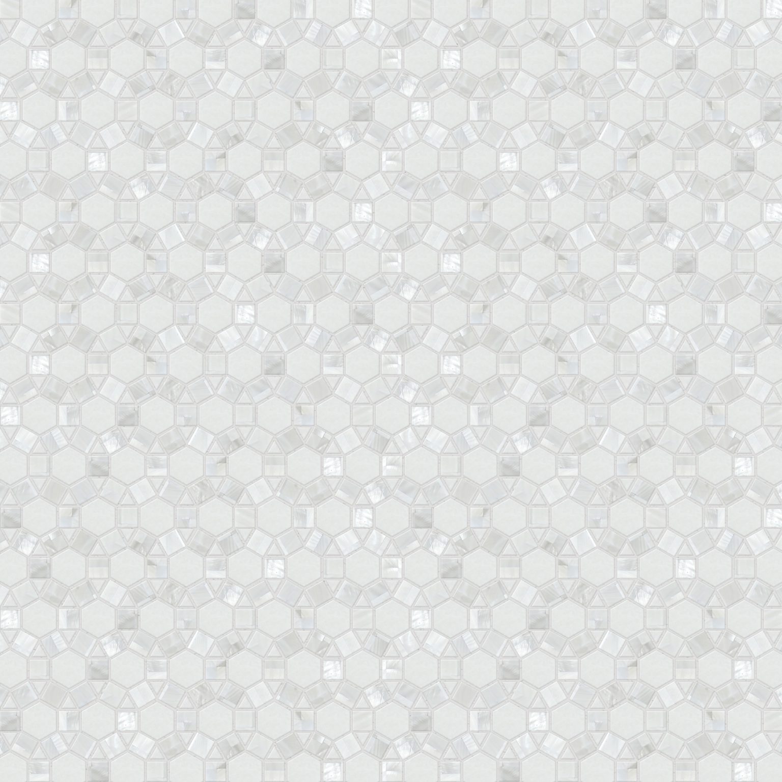 White Elegant Pearl and Marble Mixed Mosaic Backsplash Tile