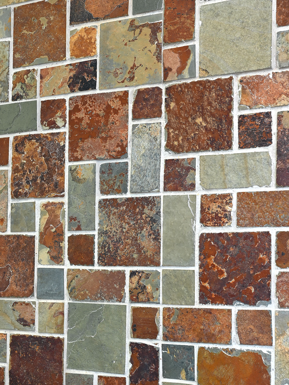 Rustic rusty brown slate stone mosaic tile backsplash BA1064 13
