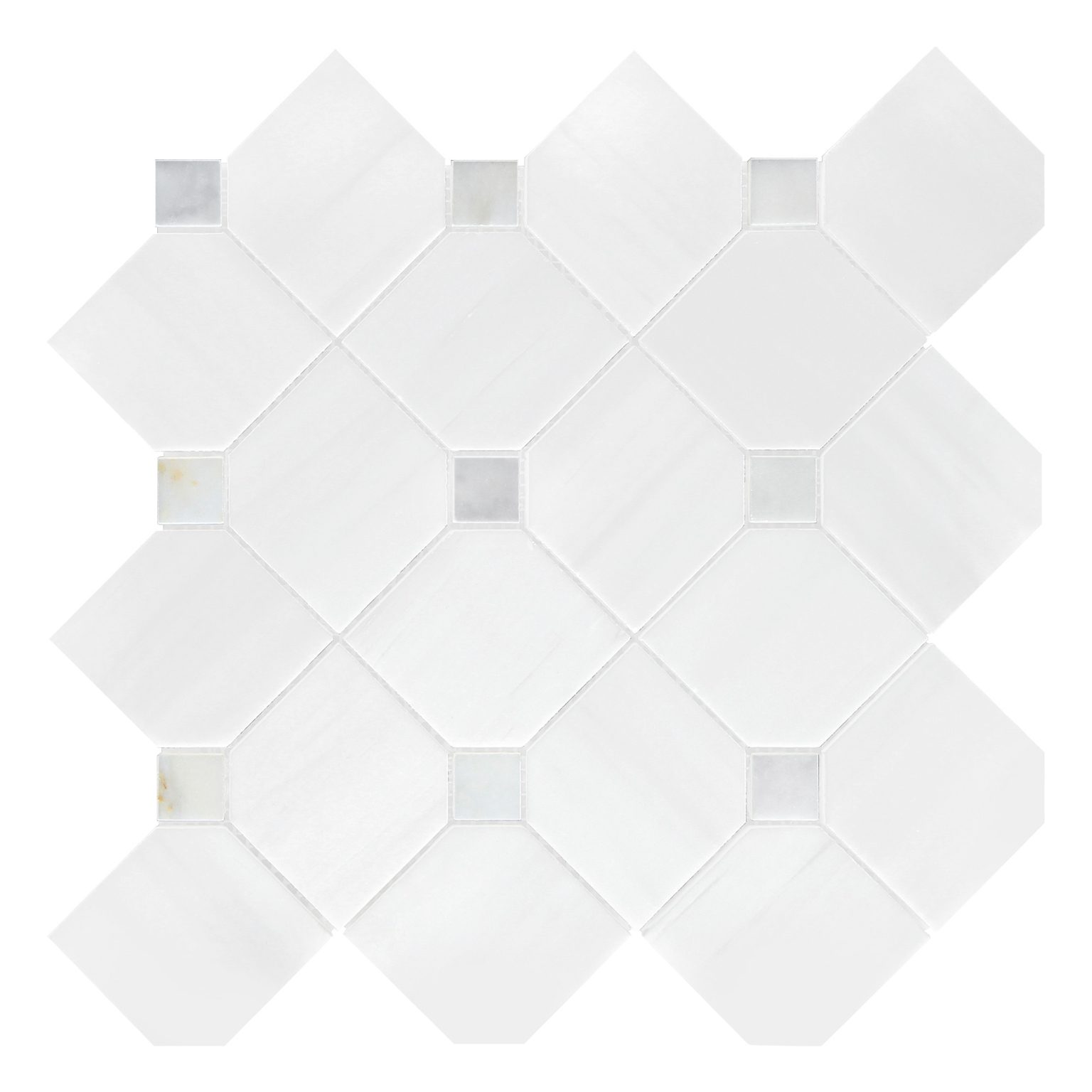 White Gray Dot Marble Mosaic Backsplash Tile