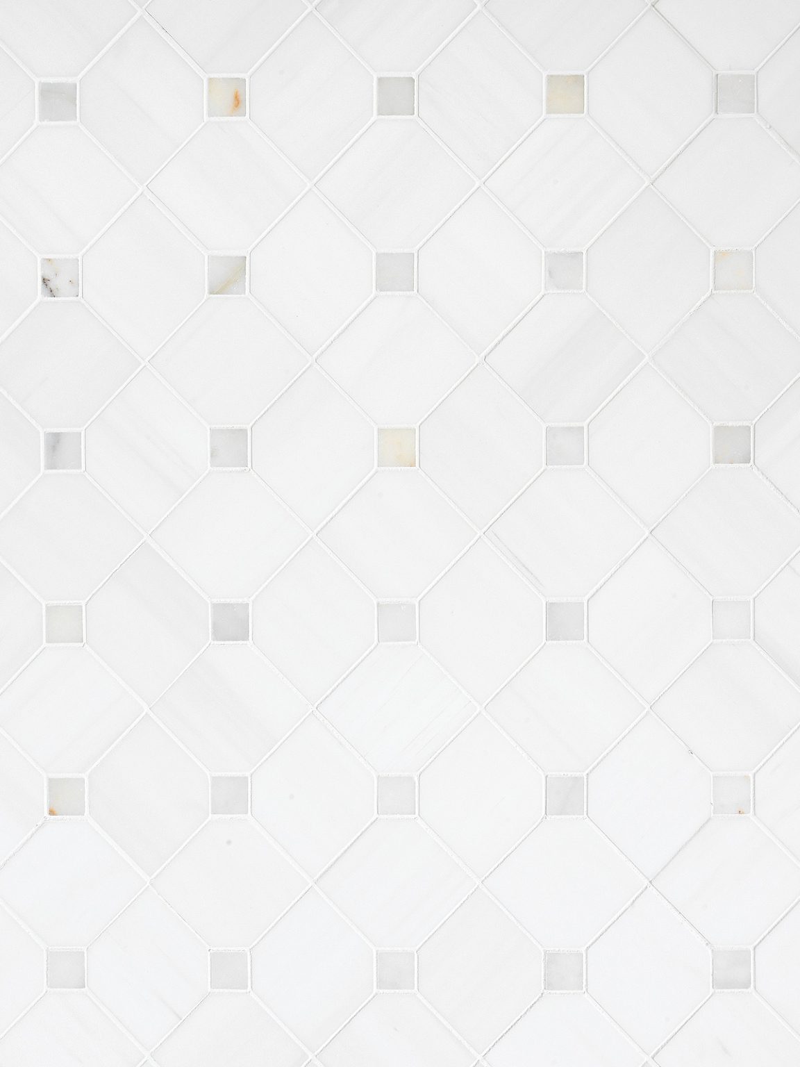 White Gray Dot Marble Mosaic Backsplash Tile