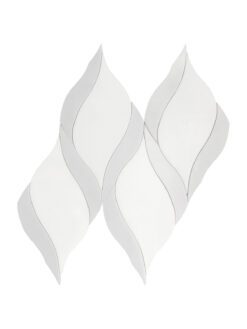 White Gray Waterjet Luxury Mosaic Backsplash Tile BA7006 16