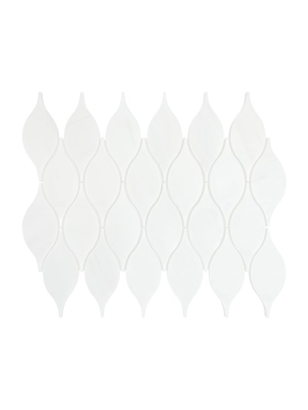 White Marble Oval Backsplash Mosaic Tile BA7003 6