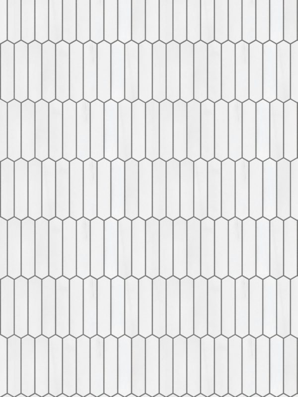 White Marble Small Picket Design Backsplash Mosaic Tile BA6302 4