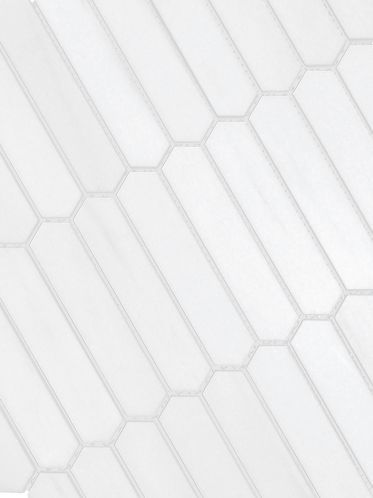 White Marble Small Picket Design Backsplash Mosaic Tile BA6302 5